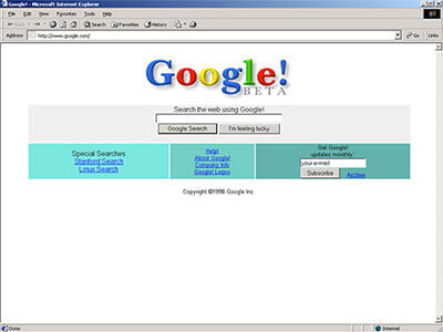 Google in 1998 Easter Egg