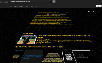 Google Star Wars Opening Crawl